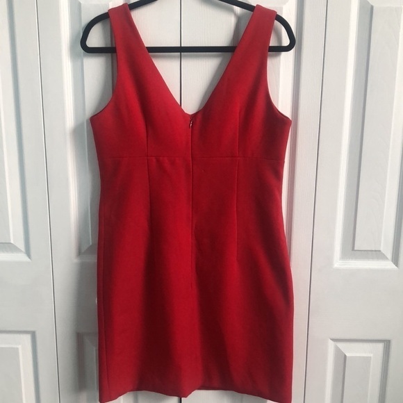 BCBG Red Cocktail Dress Size 10 - Picture 6 of 12